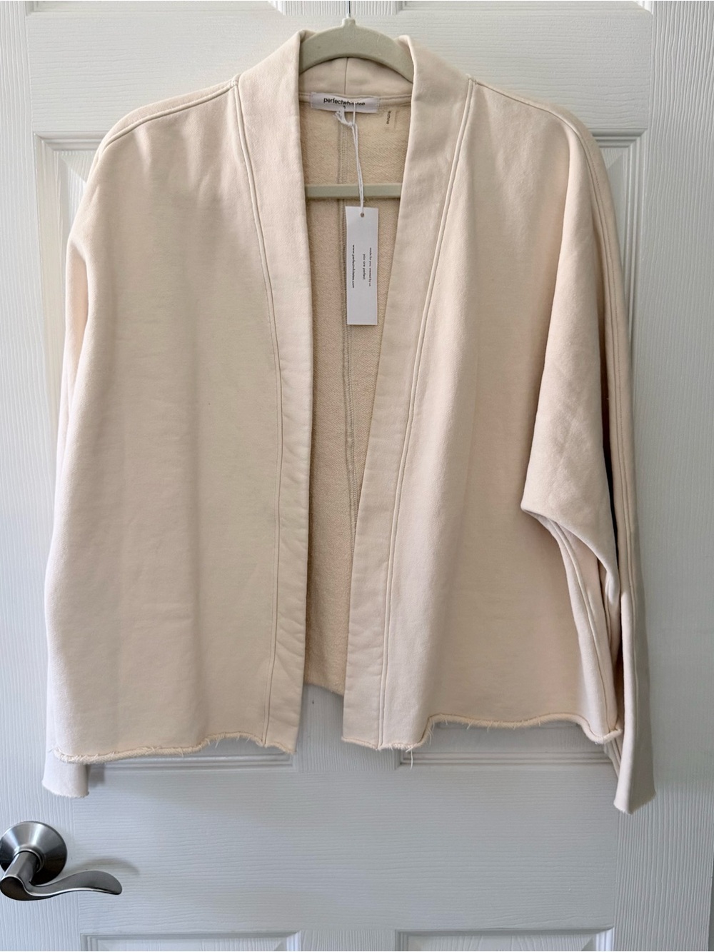 perfectwhitetee Olivia Fleece Open Cardigan